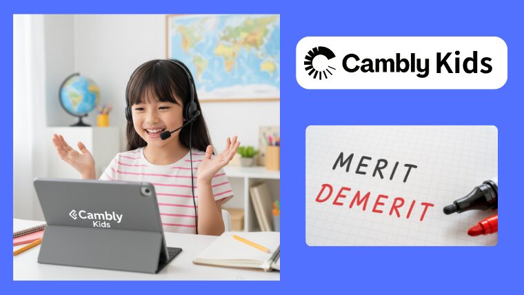 女の子がオンライン英会話やっている